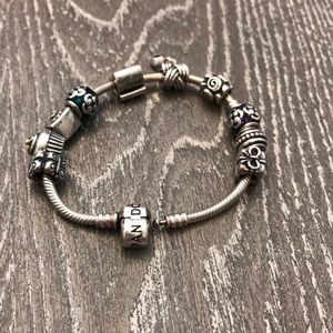 Pandora bracelet w/charms